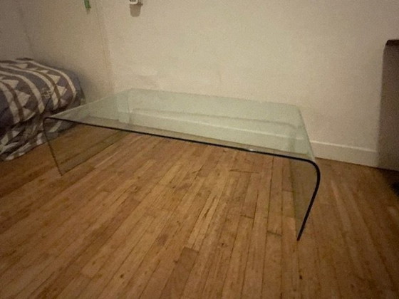 Image 1 of Glass Design Coffee Table From Flam Italia Waterfall 1970