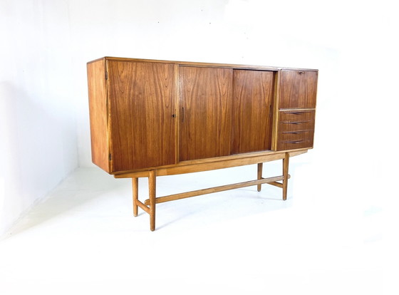 Image 1 of XL Teak & Oak Highboard, Denmark