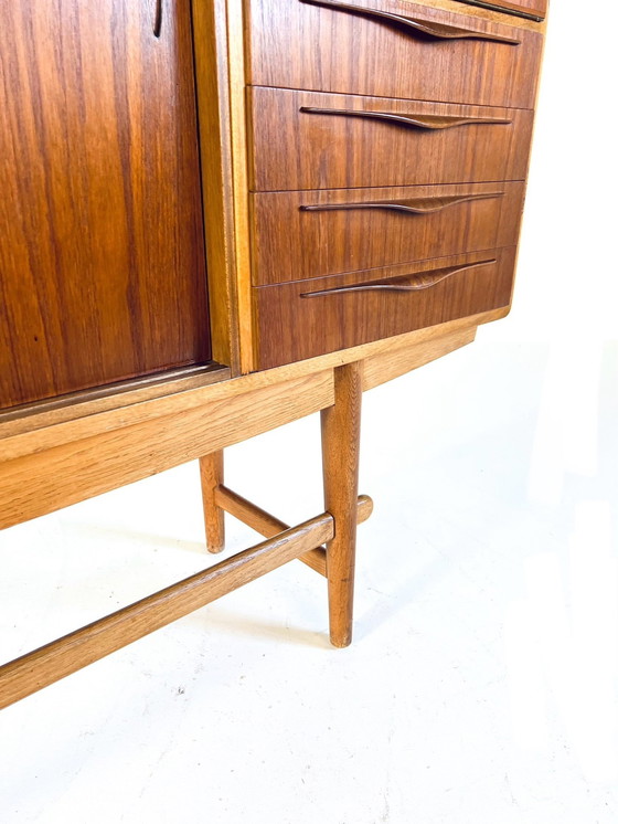 Image 1 of XL Teak & Oak Highboard, Denmark