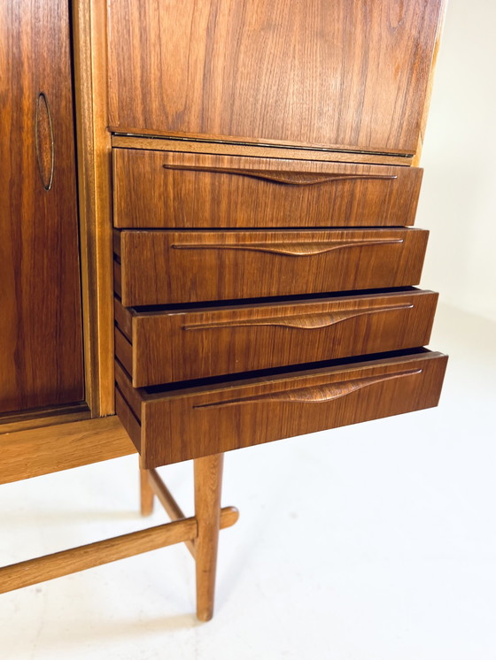 Image 1 of XL Teak & Oak Highboard, Denmark