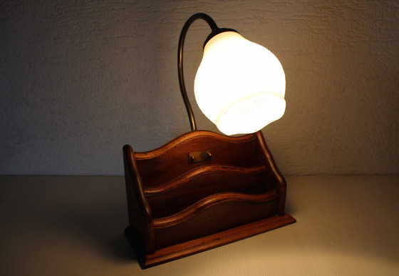 Image 1 of Letter Holder Desk Lamp 1950