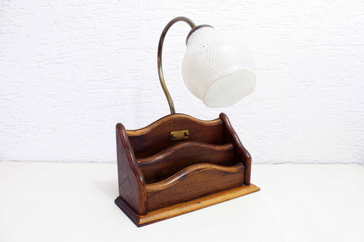 Letter Holder Desk Lamp 1950