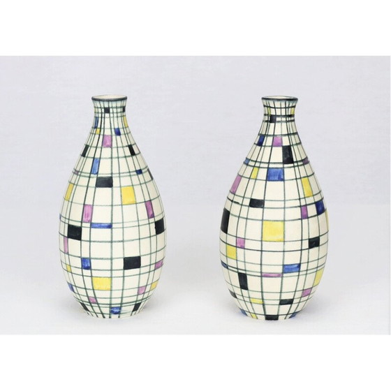 Image 1 of Pair of vintage vases by Maria Kohler for Villeroy et Boch, France 1950