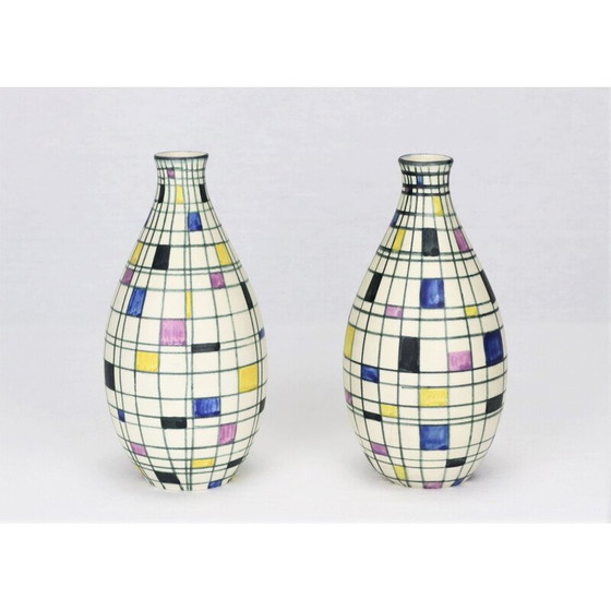 Image 1 of Pair of vintage vases by Maria Kohler for Villeroy et Boch, France 1950