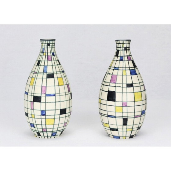 Image 1 of Pair of vintage vases by Maria Kohler for Villeroy et Boch, France 1950