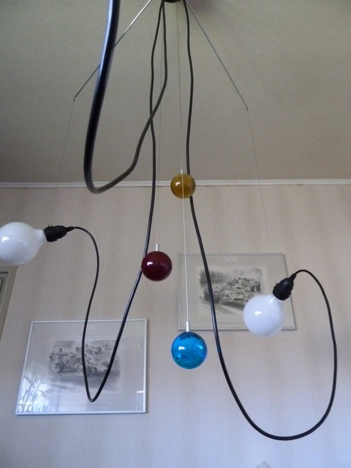 Debsch Yo Yo adjustable ceiling lamp design, H. Khademi 1987