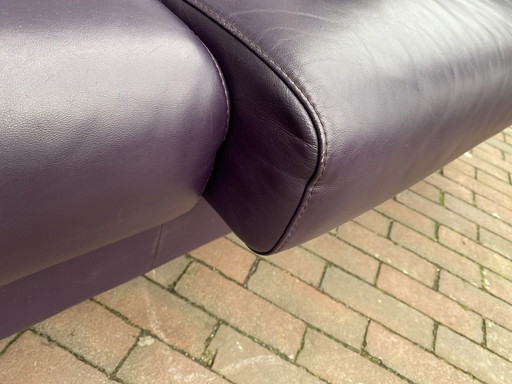 Leolux Cuno Sofa purple leather 290