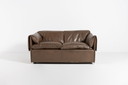 Modern brown leather two seats sofa by Eilersen
