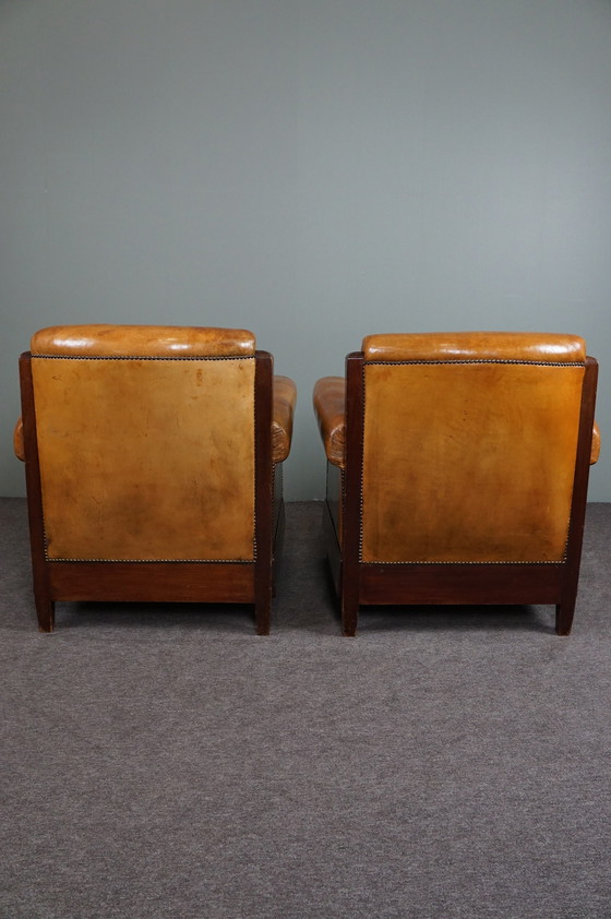 Image 1 of Set of 2 Art Deco/ Amsterdam School armchairs