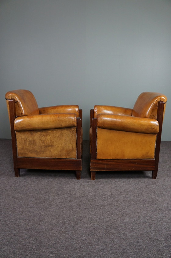 Image 1 of Set of 2 Art Deco/ Amsterdam School armchairs