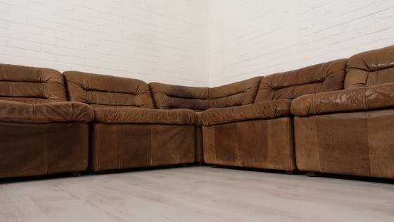 Image 1 of Modular sofa | Elements bank | Leather | Brown