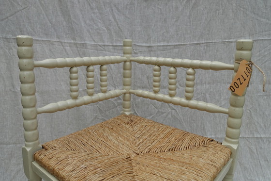 Image 1 of Bobbin corner chair light yellow