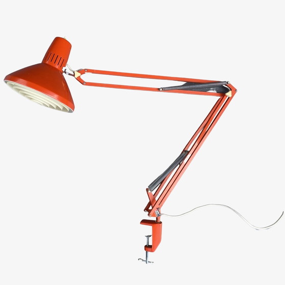 Image 1 of Mid Century LEDU Sweden Desk Lamp Orange