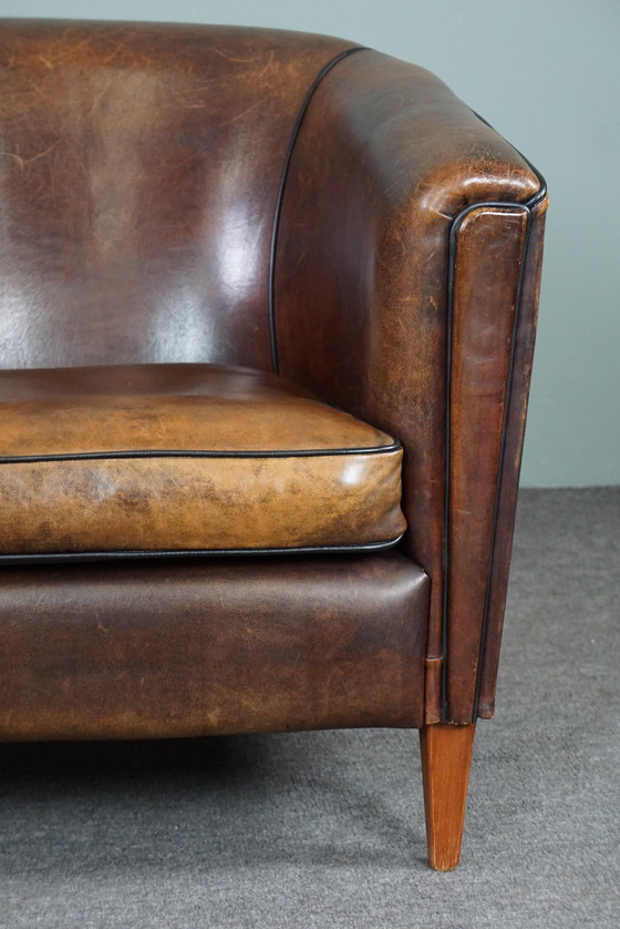 Image 1 of Sheep leather club armchair