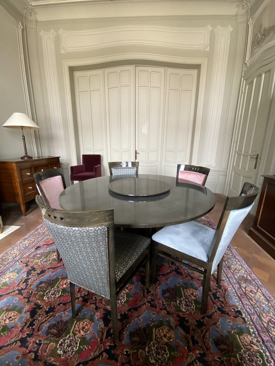 Image 1 of Giorgetti dining table + 5 chairs