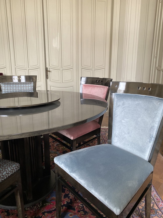 Image 1 of Giorgetti dining table + 5 chairs