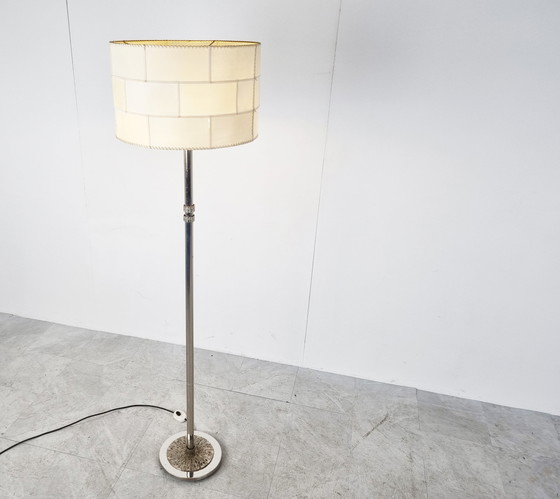 Image 1 of Chrome brutalist floor lamp, 1970s