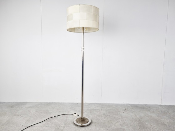 Image 1 of Chrome brutalist floor lamp, 1970s