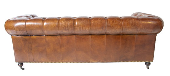 Image 1 of Vintage Chesterfield bank Cognac