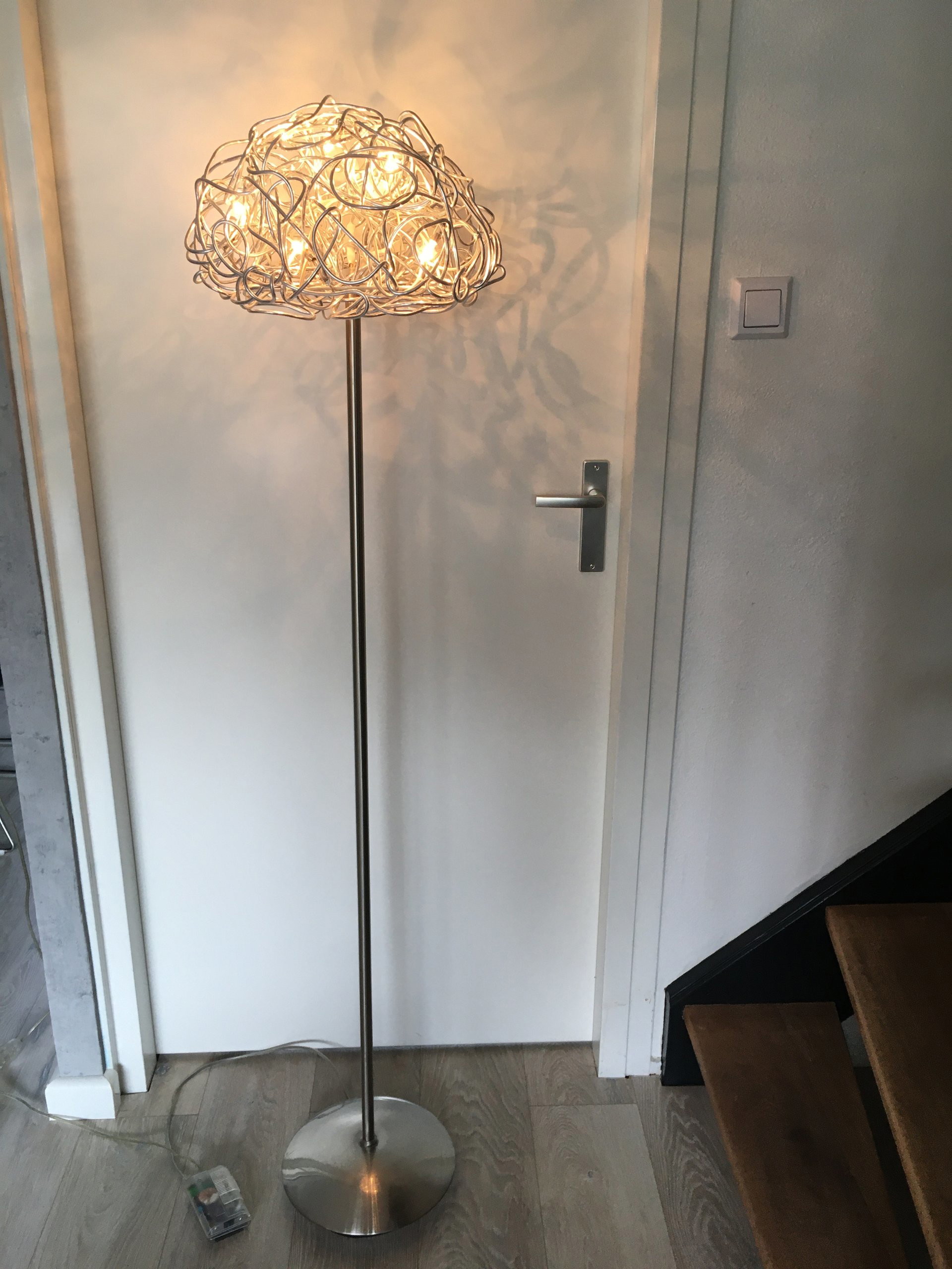 Jewelled twisted floor shop lamp