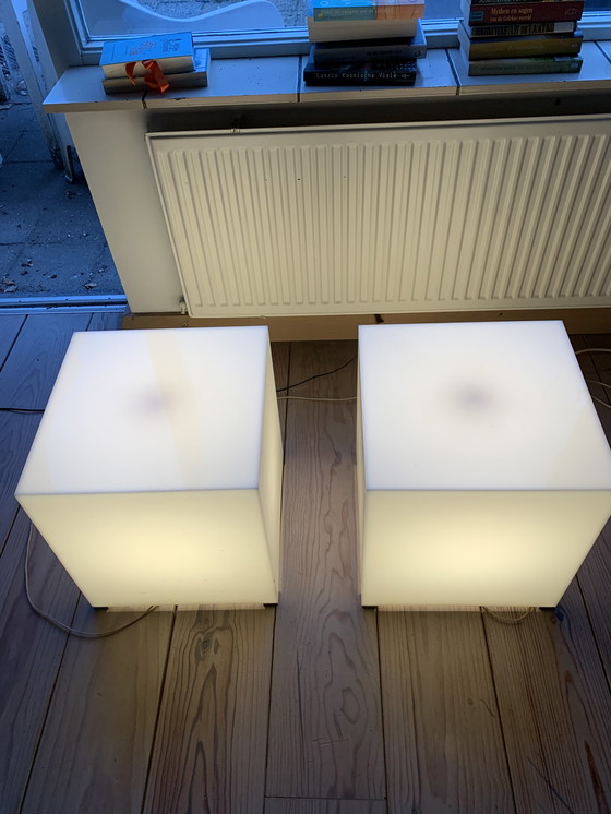 Image 1 of 2x Vintage cube lamps