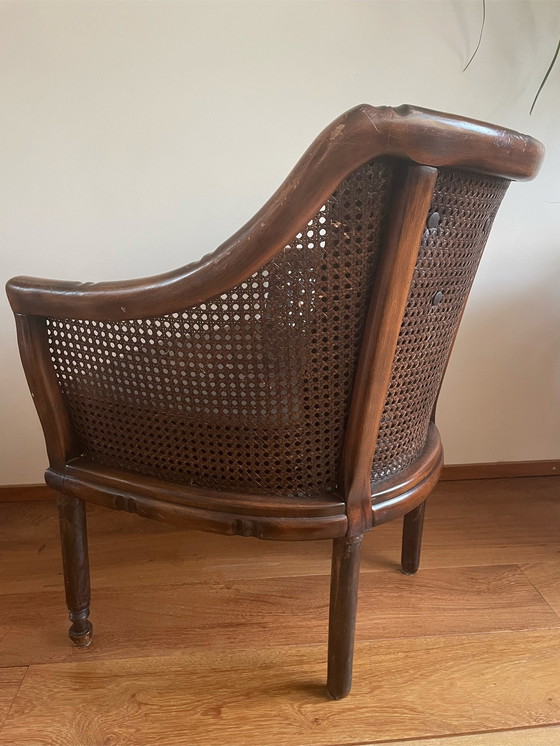 Image 1 of Fauteuil vintage en faux bambou