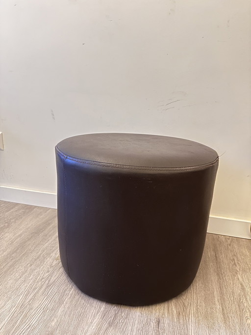 Retro ottoman dark brown 