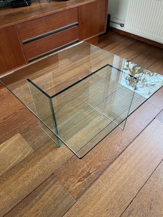 Image 1 of Minimalist Italian glass table