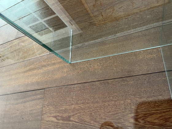 Image 1 of Minimalist Italian glass table