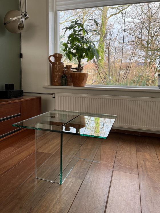 Image 1 of Minimalist Italian glass table