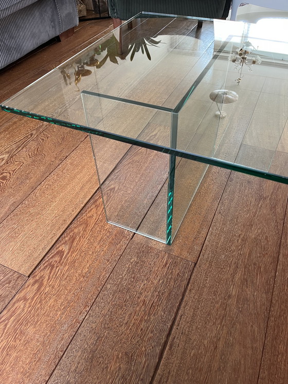 Image 1 of Minimalist Italian glass table