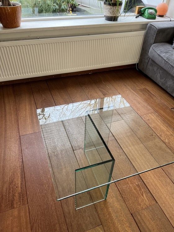 Image 1 of Minimalist Italian glass table