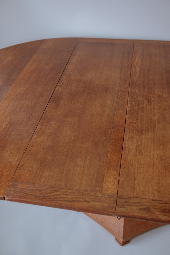 Image 1 of Table de salle à manger extensible ronde vintage