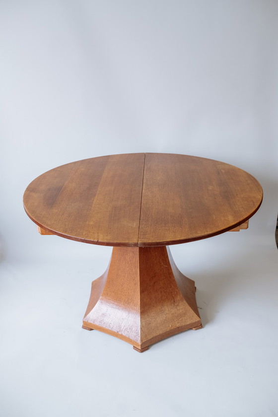 Image 1 of Table de salle à manger extensible ronde vintage