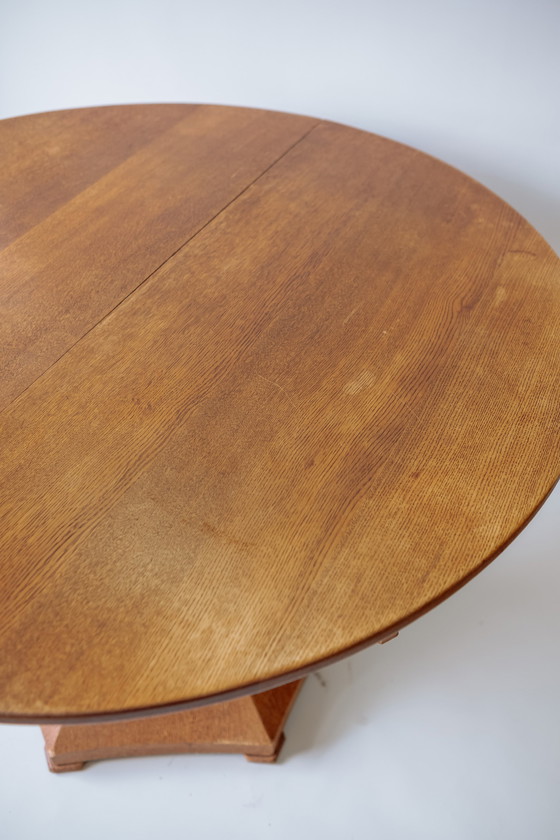 Image 1 of Table de salle à manger extensible ronde vintage