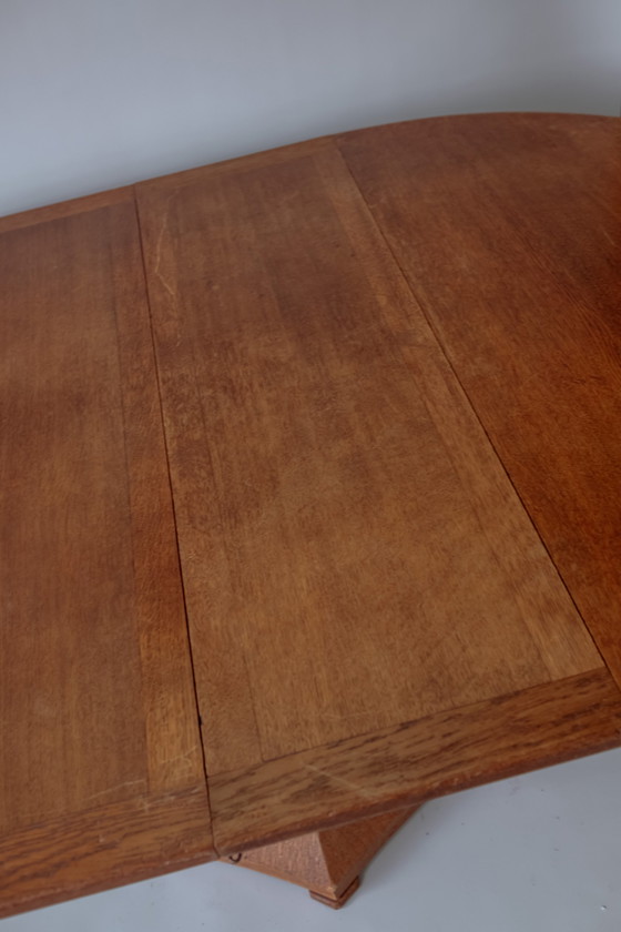 Image 1 of Table de salle à manger extensible ronde vintage