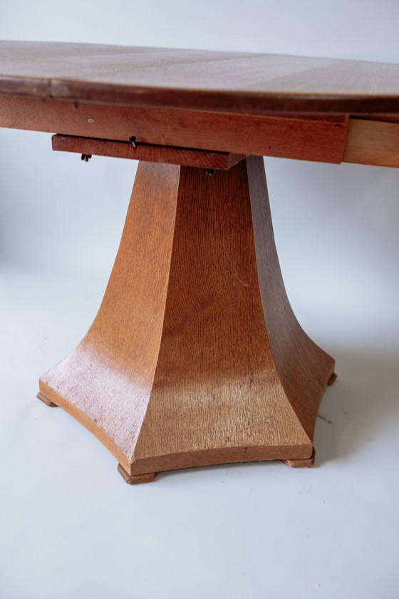 Image 1 of Table de salle à manger extensible ronde vintage