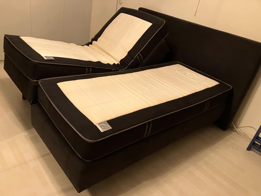 Black Auping Kiruna Boxspring, 180 X 200 Electrically Adjustable Along 1 Side