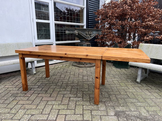 Image 1 of Pine seventies dining room table, hangar table.