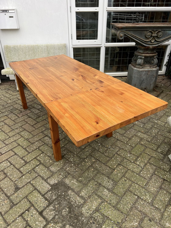 Image 1 of Pine seventies dining room table, hangar table.