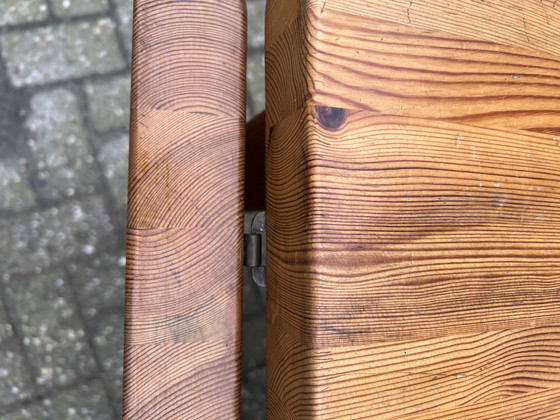 Image 1 of Pine seventies dining room table, hangar table.