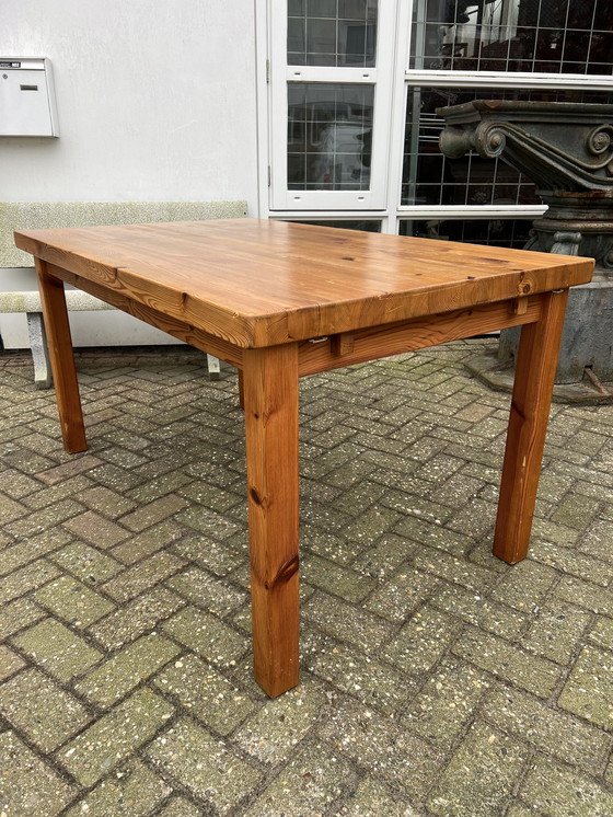 Image 1 of Pine seventies dining room table, hangar table.