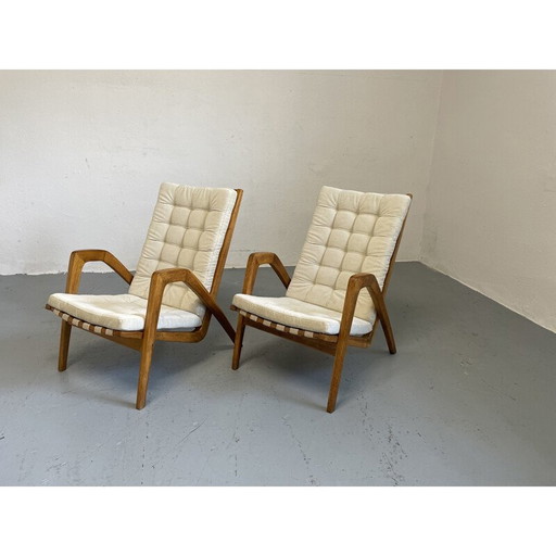 Pair of vintage armchairs by Jan Vanek for Uluv