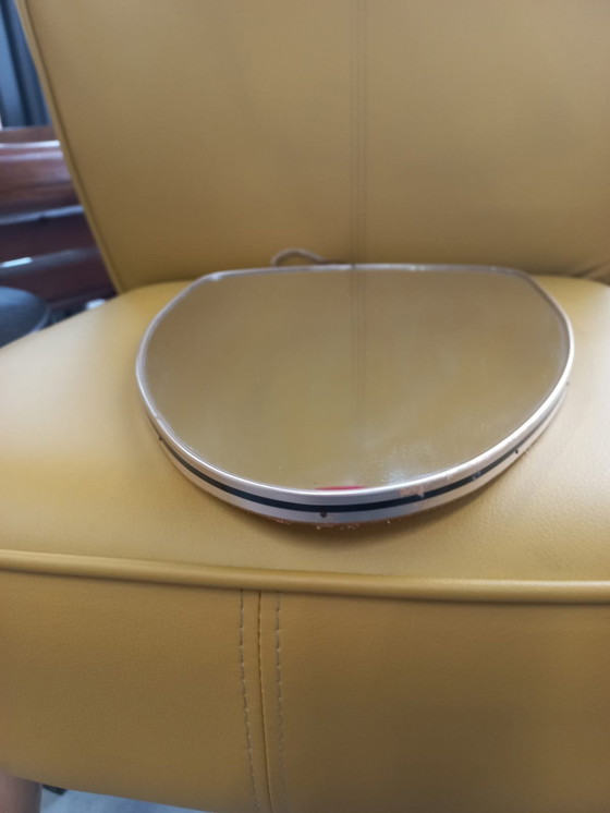 Image 1 of Vintage 50Ies Oval Mirror With 'Golden Edge'.