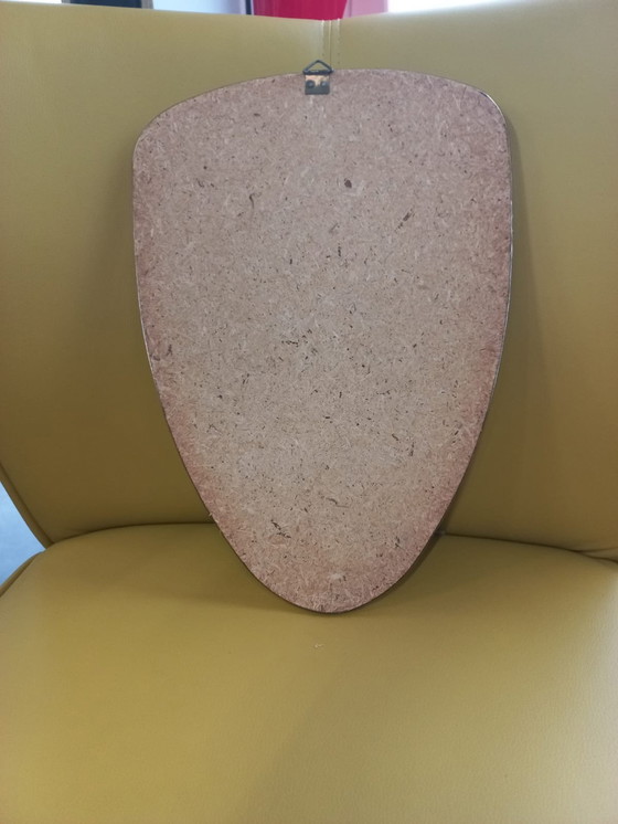 Image 1 of Vintage 50Ies Oval Mirror With 'Golden Edge'.