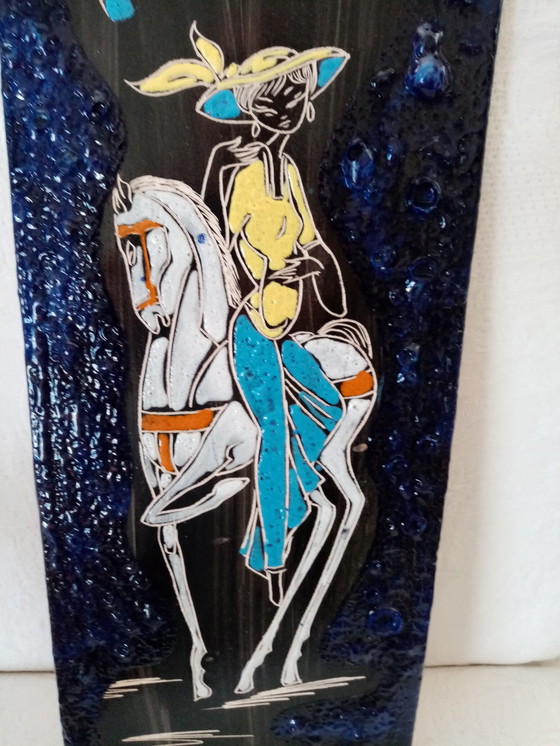 Image 1 of Large Italian Ceramic Wall Plaque/San Marino 60S