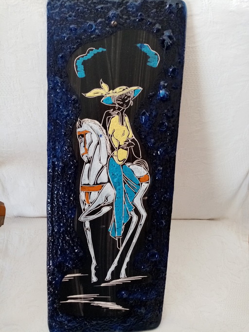 Large Italian Ceramic Wall Plaque/San Marino 60S