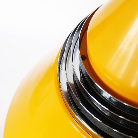 Image 1 of Lampada a sospensione vintage a cono giallo di Kazuo Motozawa per il personale, anni '70