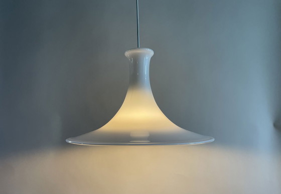 Image 1 of Holmegaard Mandarin Danish Pendant Lamp By Micheal Bang