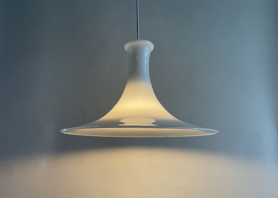 Image 1 of Holmegaard Mandarin Danish Pendant Lamp By Micheal Bang